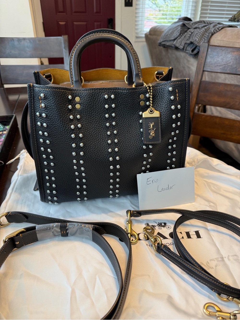 Coach UpCrafted Rogue 31 w/ silver rivets.